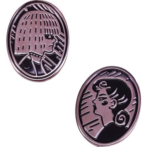 HOSENG Black Color Metal Brooch Set Fashion Women Badge Movie Fan Art Gift Backpack Lapel Enamel Pin HS_578