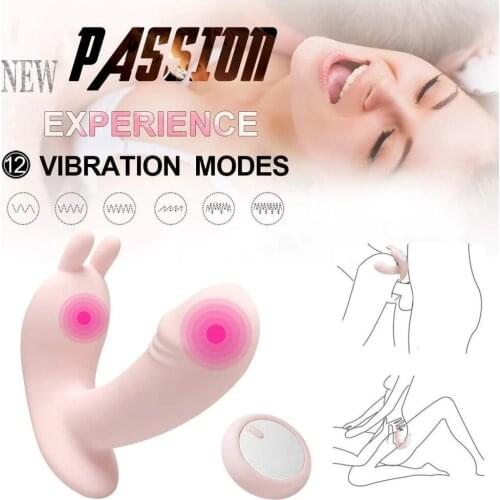 Rabbit Wearable Dildo Vibrators Wireless Remote Butterfly Female Masturbator G-spot Vagina Clitoris Stimulator Sex Toy for Women