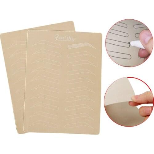 Microblading Eyebrow Practice Skin Eyebrow Permanent Makeup Supplies Eyebrow Training Skin No Ink Needed White Line Double Sided