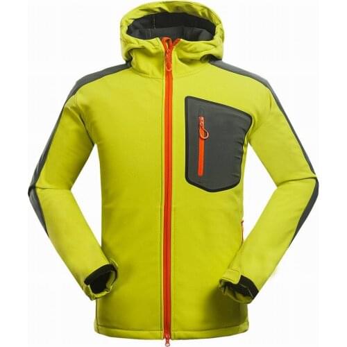 Mens Soft shell jacket Fleece liner thermal coat camping & Hiking jacket Outdoor windproof Waterproof Mountaineering clothes