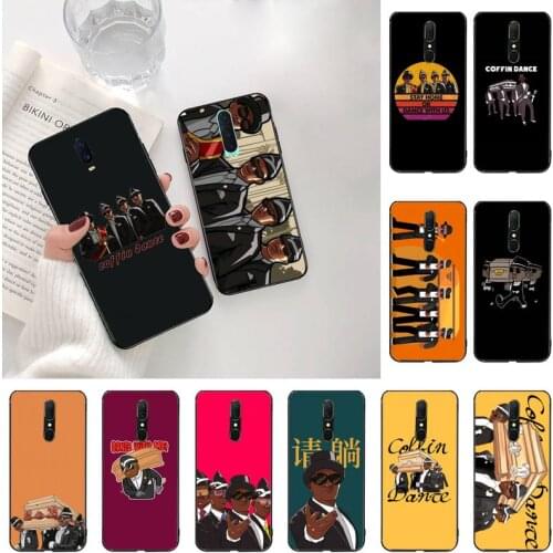 HPCHCJHM Coffin Dancing Pallbearers Meme TPU Soft Silicone Phone Case Cover For Oppo A5 A9 2020 Reno2 z Renoace 3pro Realme5Pro