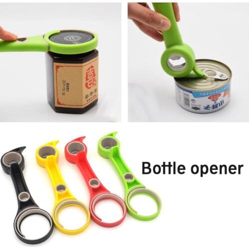 New 1Pcs 6-in-1 Multi-Function Bottle Opener Can Jar Remover Kitchen Tool Lid Seal Remover Kitchen Manual Gadgets