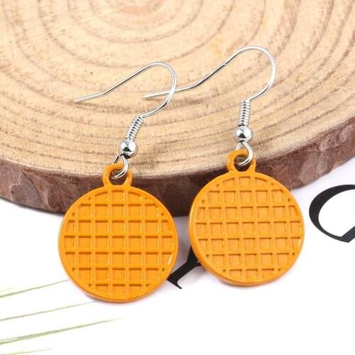 New Stranger Things Eggo Earrings TV Series Eleven Waffle Earrings American Thriller Sliver Earrings For Women Party