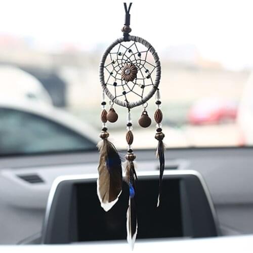 Dreamcatcher Car Pendants Car Hanging Accessories Ornaments Car Mirror Pendant In Auto Interior Decor Feather Ethnic Home Decor