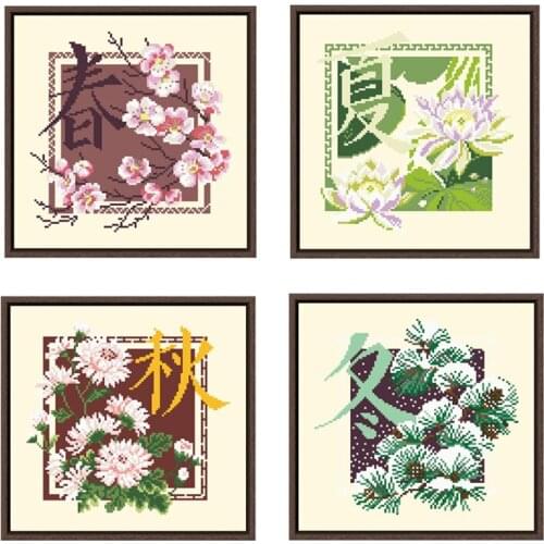 Poetry -summer(2) cross stitch kit Chinese style 14ct 11ct count print canvas stitching embroidery DIY handmade needlework plus