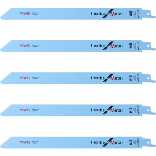 5 Pcs 227mm 9" BIM S1122AF Reciprocating Saw Blade For Cutting Wood And Metal