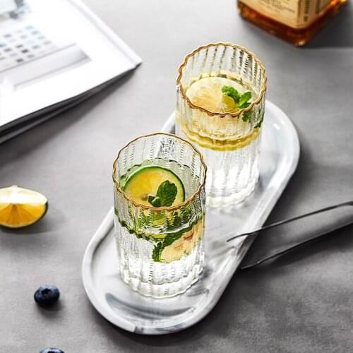 Simple Milk Glass Cup Drink Juice Latte Cup Whiskey Glasses Glass Cup Dessert Cups Coffee Mug Canecas Kitchen Accessories BI50GC