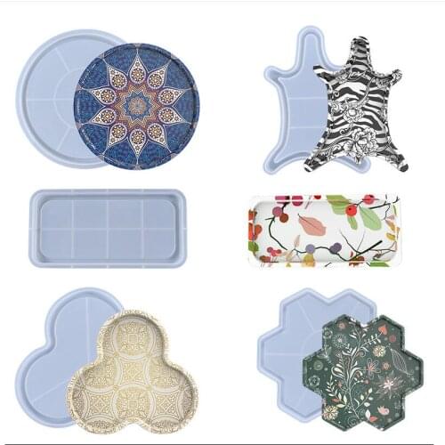 Transparent Silicone Mould Dried Flower Resin Decorative Craft DIY Multi-purpose tray Mold epoxy resin molds for jewelry