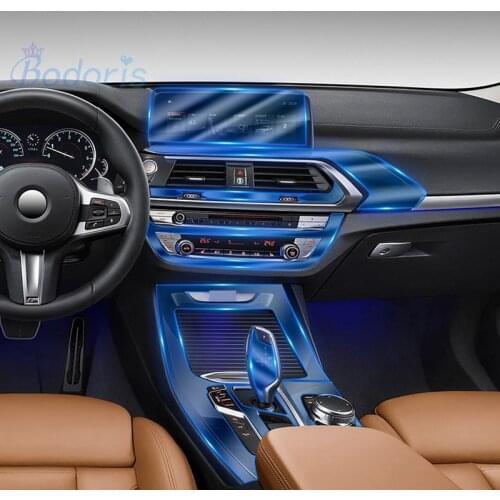 For BMW X3 X4 F25 F26 G01 G02 2011-20 Interior Console Screen AC Navigation Transparent TPU Protector Film sticker Accessories