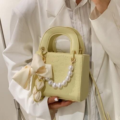 Luxury Brand Ladies Tote Bag 2021 Fashion New High-quality PU Leather Womens Designer Handbag Ribbon Shoulder Messenger Bag