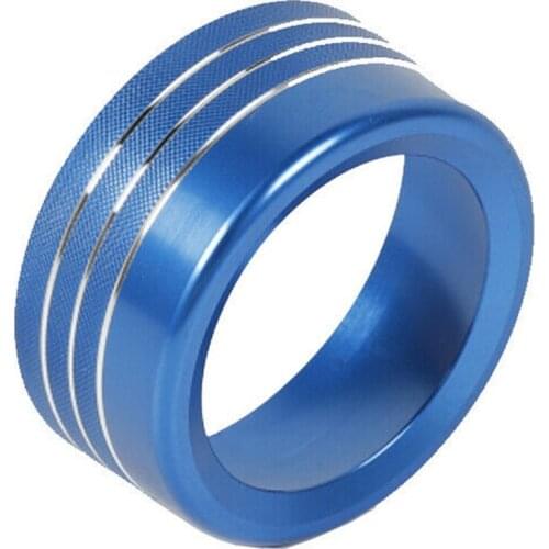 Blue Switch Knob Ring Cover For 2013-2017 Dodge Ram 1500 Gear Knob Switch Trim Aluminum Alloy