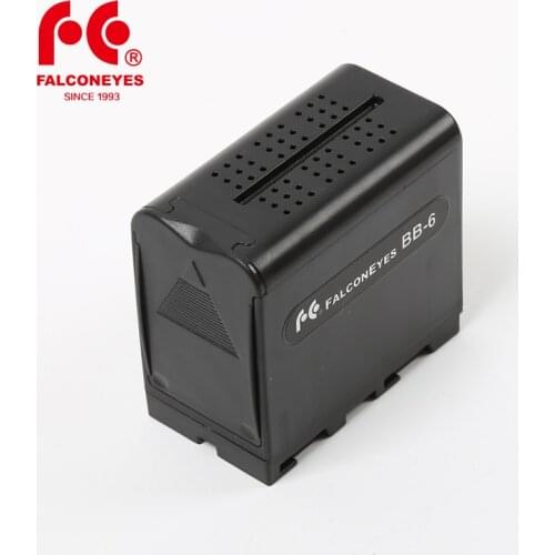 Falcon Eyes 6pcs AA Battery Pack Power Work like NP-F970 for LED VIDEO LIGHT Panel or Monitor YN300 II DV-160V BB-6