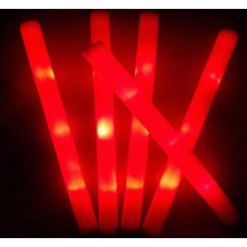 30 Pcs Light-Up Foam Sticks LED Soft Batons Rally Rave Glow Wands Multicolor Cheer Flashing Tube Concert for Festivals Birthdays