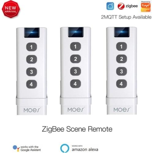 Tuya ZigBee Smart Scene Switch Wireless Smart Mechanical Push Button Switch Intelligent Control Switch Accessories With Alexa