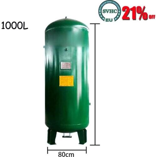Air Compressor Gas Storage Tank High-quality Vertical Vacuum Tank Carbon Steel Gas Cylinder Air Tank 1000L 8KG 0.8Mpa Rp3/4 R1/2