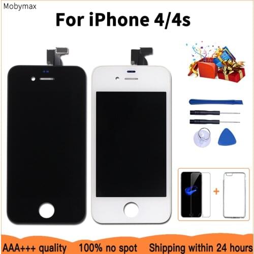 Factory Promotion LCD Display For iPhone 4s Check & Test One by One For iPhone 4 LCD Screen Touch Glass Digitizer Assembly+Gifts