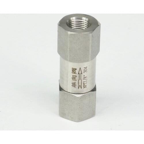 1/8" NPT Female Check One Way Valve 304 Stainless Steel Water Gas Oil Non-return