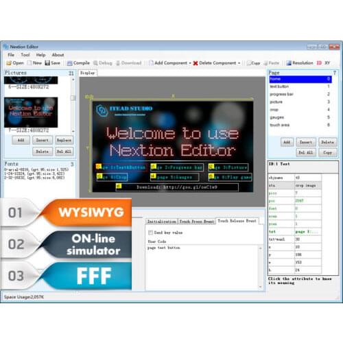 1PCS Nextion NX4832T035 - 3.5" HMI TFT LCD Touch Display Module diy electronics