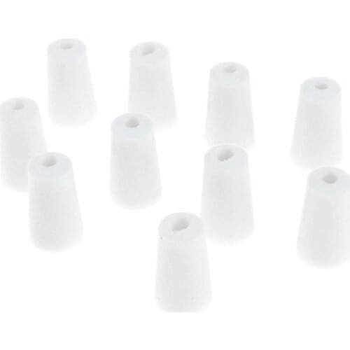 10 Pieces Rubber Stopper Lab Tapered Plugs for Flask Test Tubes 15-19mm
