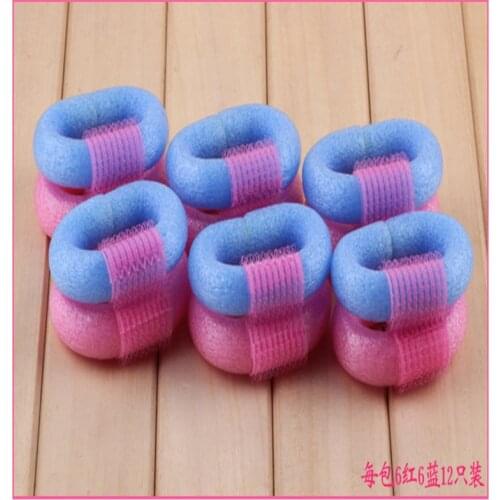 12Pcs/Lot Magic No Heat Hair Curlers Soft Foam Easy Twist Rollers Easy Curling Device Styling Hair Curl