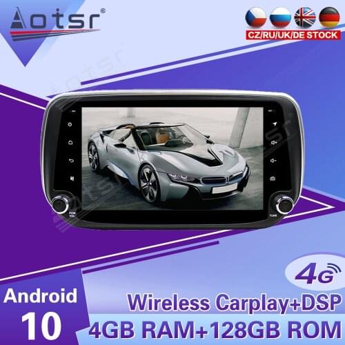 2 Din IPS Android 10 DSP Car multimedia Player For Hyundai Santa Fe IX45/Tucson 2018- 2019 GPS Navi Audio Radio stereo head unit