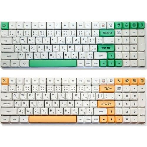 137 Keys Japanese PBT XDA Highly Sublimated Keycaps For Mechanical Keyboard Full Set Of Keyboard Keycaps For GK61 RK61 Anne Pro2