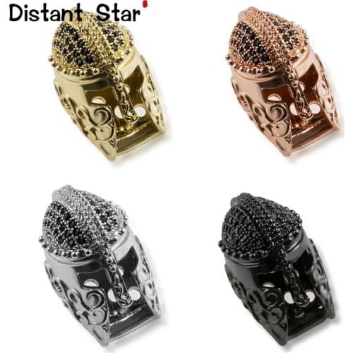 19 * 12mm High Quality Copper Cubic Zirconia Beaded Antique DIY Jewelry Discovery Model Accessories Helmet Delicate Micro Pave