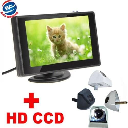 2 in 1 Auto Parking Assistance System 4 color General Car Rearview Camera+4.3"TFT LCD car Monitor 170 Angle car backup camera
