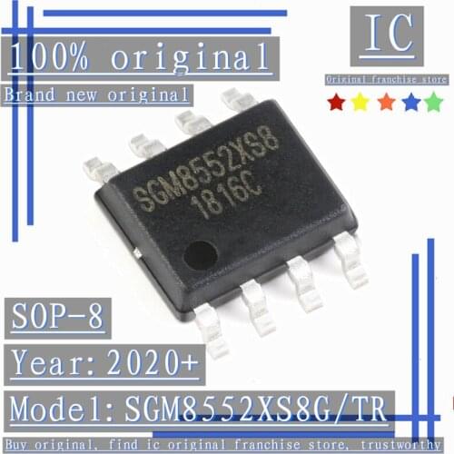 2020+100% Brand new original 5PCS-20PCS SGM8552XS8G/TR SGM8552XS8 SOP-8 Rail-to-Rail Precision Operational Amplifier
