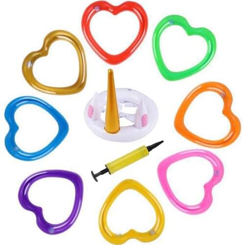 2021 Inflatable Ring Throwing Ferrule Inflatable Ring Toss Pool Game Toy Kids Outdoor Pool Beach Fun Summer Water Toy