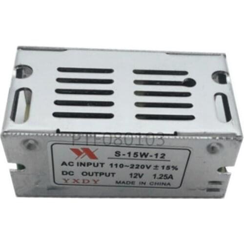 5pcs Factory Directly Sell AC110V-220V TO DC 12V /1.25A 15W Switch Power Supply Driver Adapter LED Strip Light