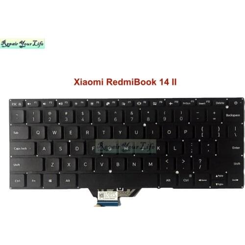 English US Laptop Keyboard Replacement keyboards for Xiaomi RedmiBook 14 II 2020 HQ21012478007 MK1000000001A9 New Original Test