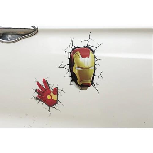 Disney car stickers Avengers heroes stickers occlude scratches decals 3D stereo stickers car body garland