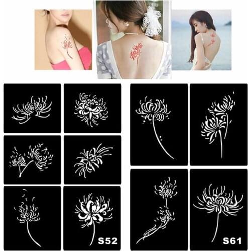 Hollow out small template semi-permanent tattoo template random pattern temporary painless tattoo template