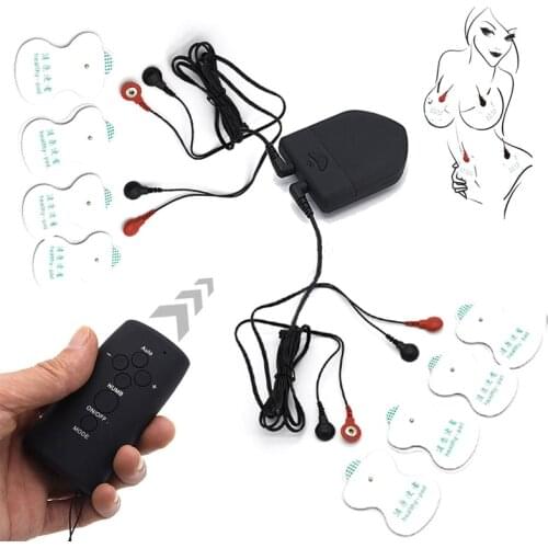 Bdsm Electric Shock Sex Nipples Paste Pad Breast Body Stimulation Massage Pads Couple Orgasm Masturbation Medical Sex Toy Kit
