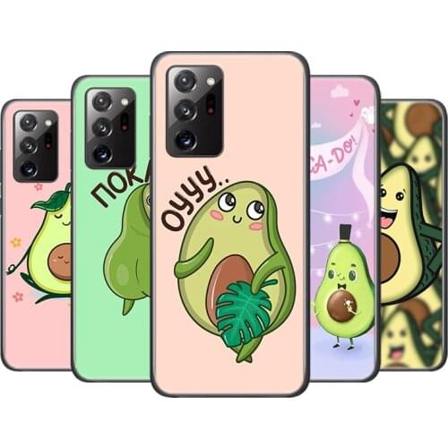 Cute Cartoon Avocado For Samsung Galaxy A01 A11 A12 A21 A21S A31 A41 A42 A51 A71 A32 A52 A72 A02S UW Phone Case