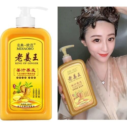 Ginger Shampoo Hair Regrowth Thick Shiny Fast Anti-Hair Loss Anti-Dandruff Professional Repair Nourish And Smooth Hair Care