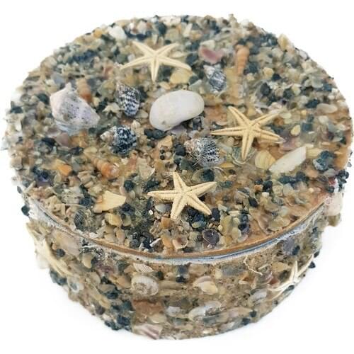 Kefelim Seashell Embellishment Handmade Jewelry Jewelry Box 12 cm MKT07