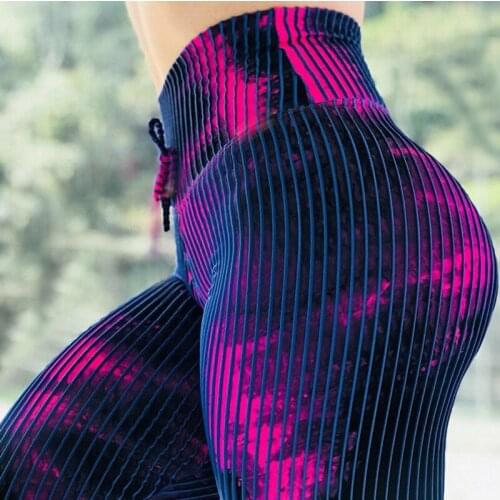 New Scrunch Butt Yoga Leggings Push Up Skinny Slim Pencil Pants Fitness Print Floral Running Sportswear Casual Trousers