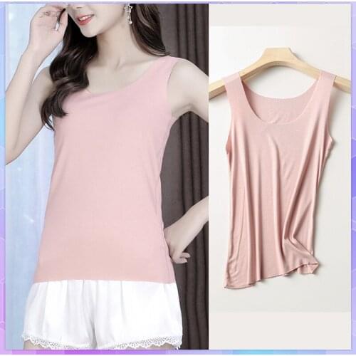 Solid Tank Tops Womens Tube Top Female Seamless Vest Ice Silk Ladies Camisole Sleeveless Shirts Sexy Basic Top Plus Size Summer