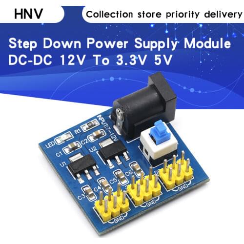 DC-DC 12V To 3.3V 5V Buck Step down Power Supply Module For Arduino