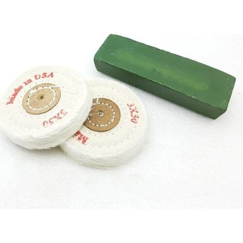 New 3pcs/set Polishing paste wax with Cotton wheel for Metal