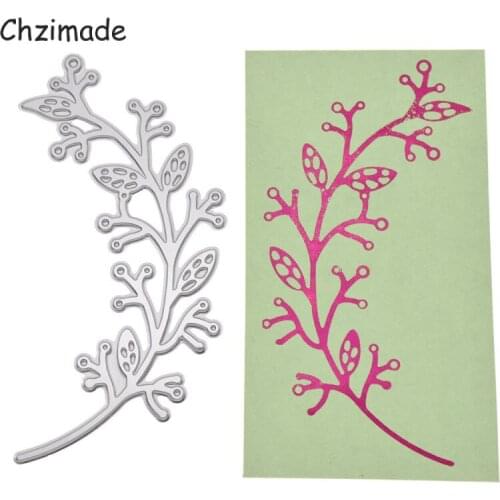 Chzimade Leaves Cutting Dies Metal Die Cutter Craft Stencil Templates Diy Scrapbooking Album Hot Foil Dies Paper Crafts