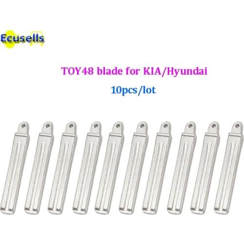 10pcs/lot TOY48 blank Metal key blade suitable for Hyundai/Kia newer style car remote key