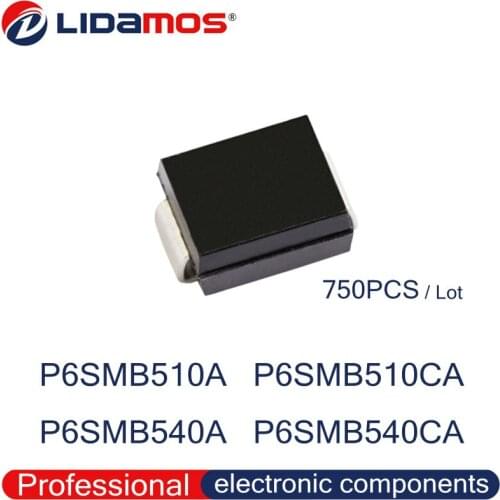 750PCS TVS P6SMB510A 510A P6SMB510CA 510C P6SMB540A 540A P6SMB540CA 540C SMB DO-214AA Transient suppression Diode High quality