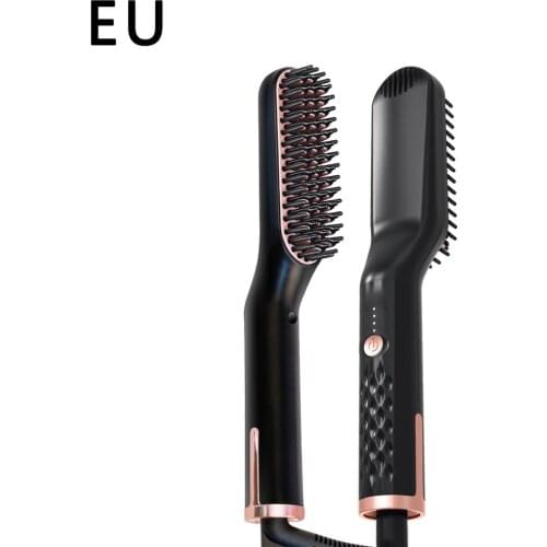 Hair Straightening Irons Beard Grooming Kit Boy Multifunctional Men Beard Straightener Styling Hair Comb Brush
