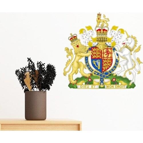 United Kingdom Europe National Emblem Removable Wall Sticker Art Decals Mural DIY Wallpaper for Room Decal