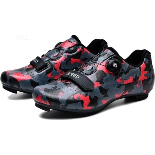 Fetchmous Cycling MTB Shoes Men Women Sports Route Cleat Road Bike Speed Flat Sneaker Racing Bicycle Shoes