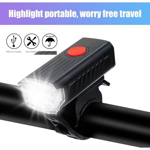 USB Rechargeable Bike Light MTB Bicycle Front Back Rear Taillight Cycling Safety Warning Light Waterproof Bicycle Lamp Flashligh