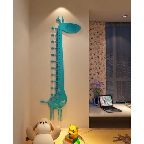 Deer growth chart Stickers meter Ruler decor kids room Wall Stickers children wall decals height gauge vinyl